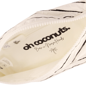 bumbag white and black with adjustable strap with noosa heads
