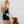 black and white bumbag on model with retriever dog