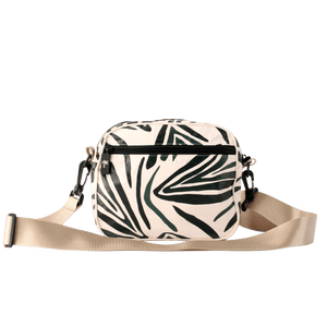 back of crossbody fern design bag by oh coconuts