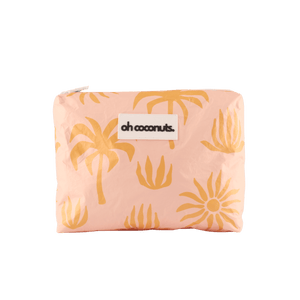 pink and mustard palm tree print wet dry bags 